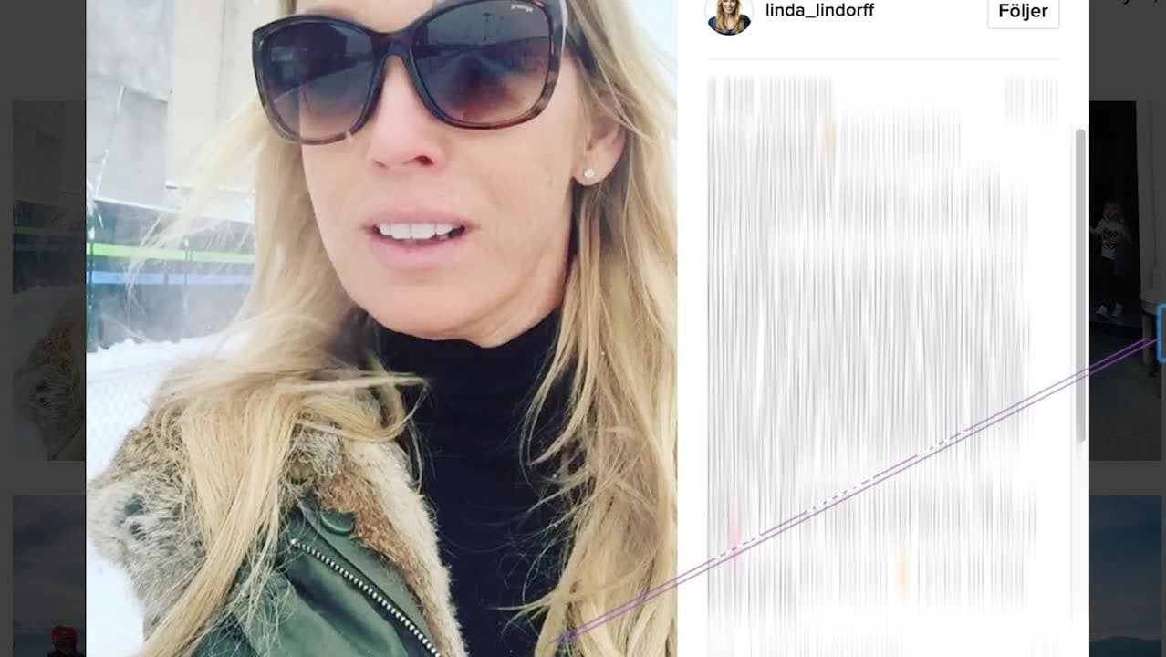 Linda Lindorff kan inte öppna sitt ena öga