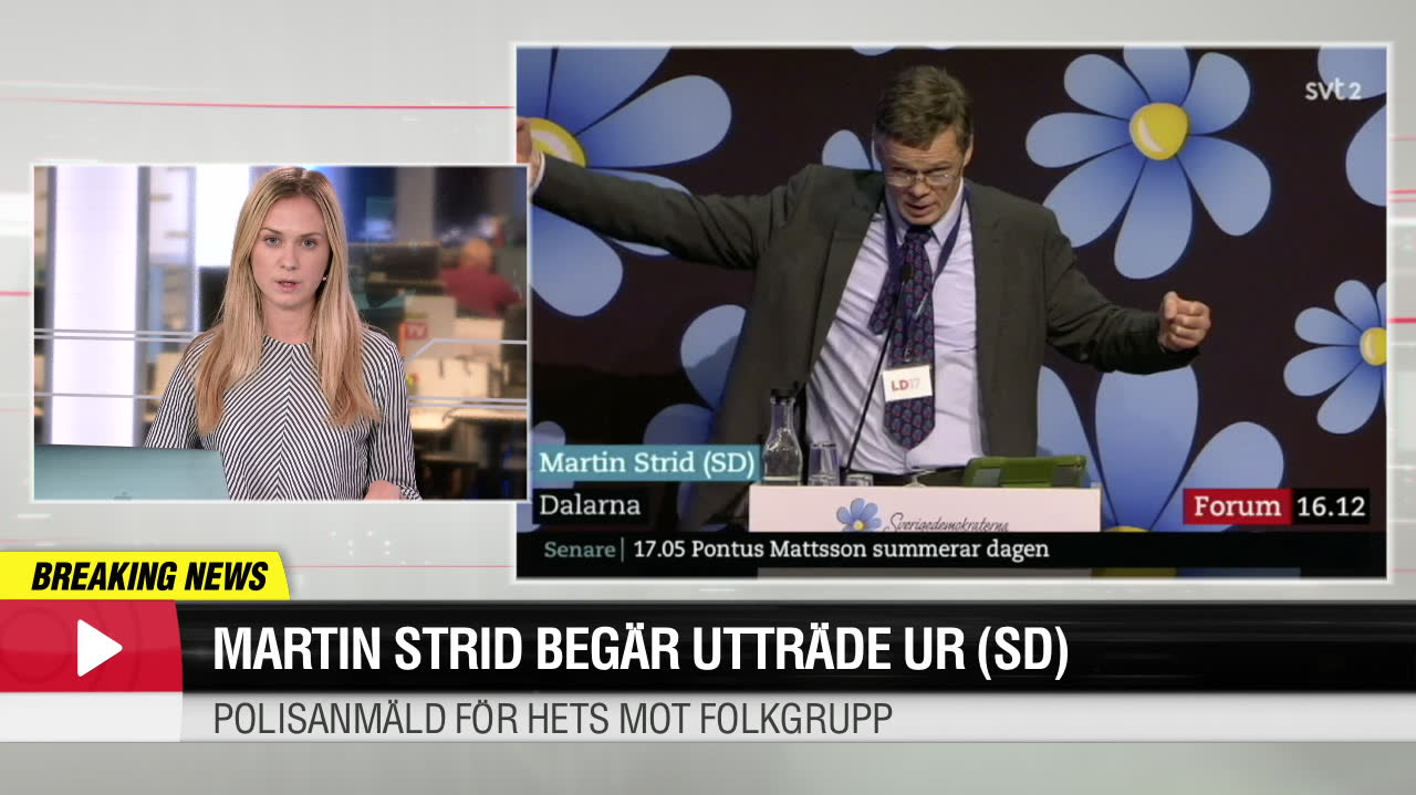 SD-ledamoten Martin Strid hoppar av Sverigedemokraterna