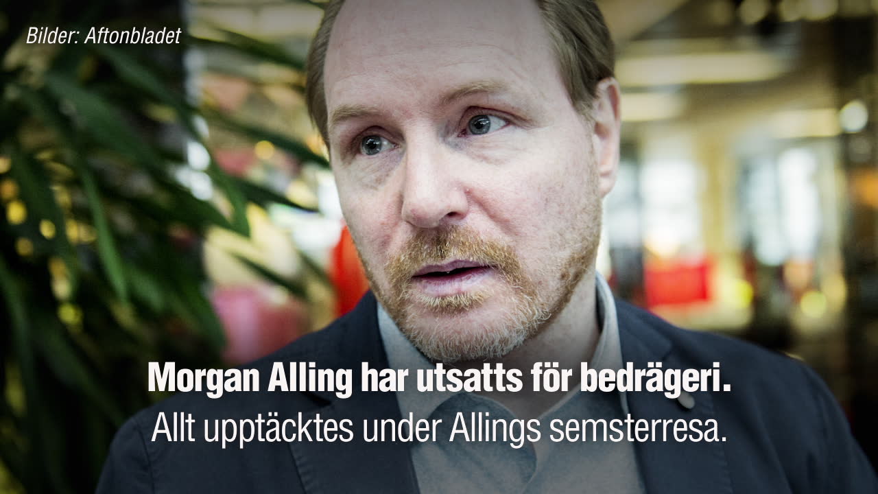 Morgan Alling utsatt för bedrägeri