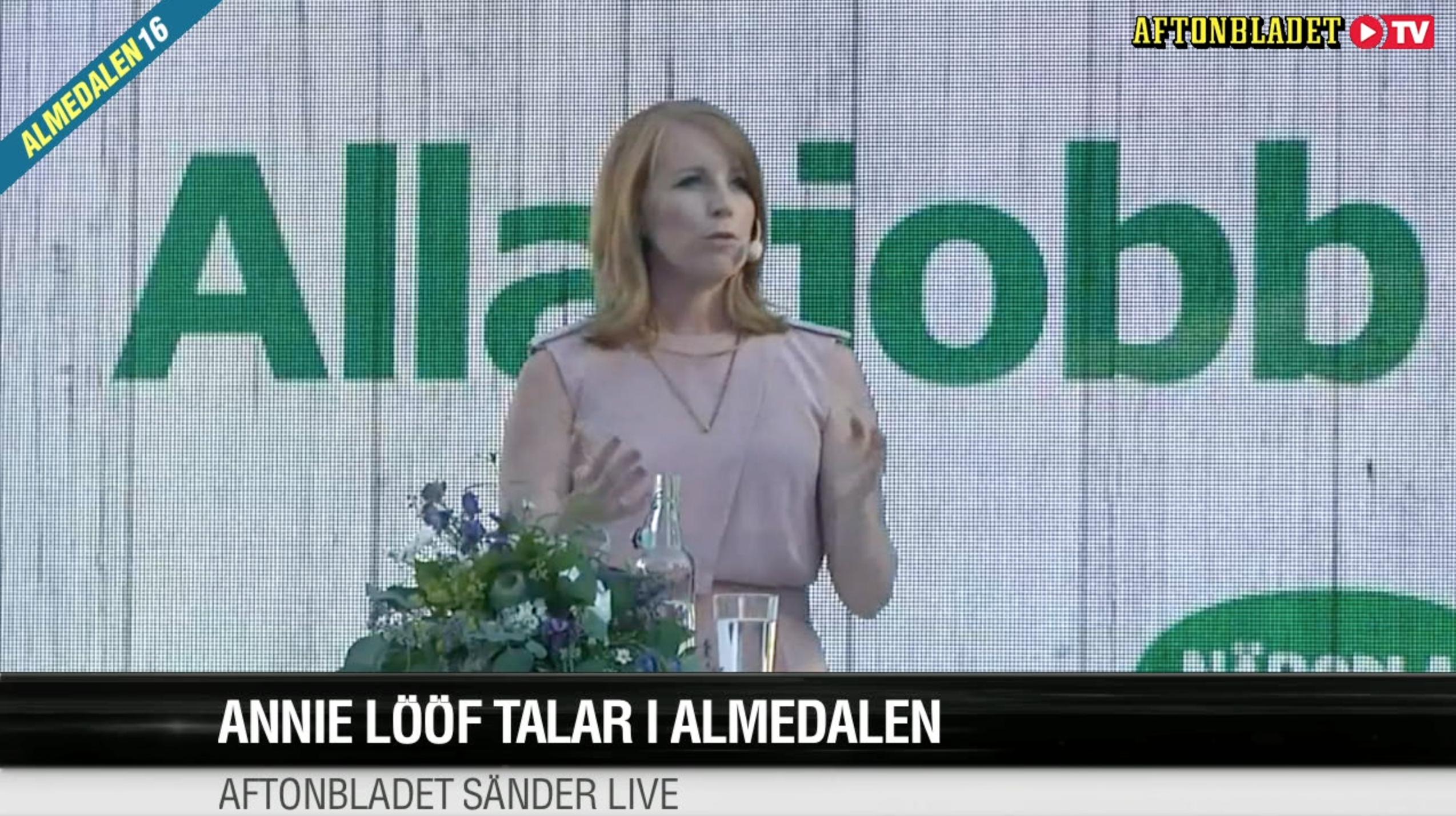 Annie Lööfs tal under Centerpartiets dag