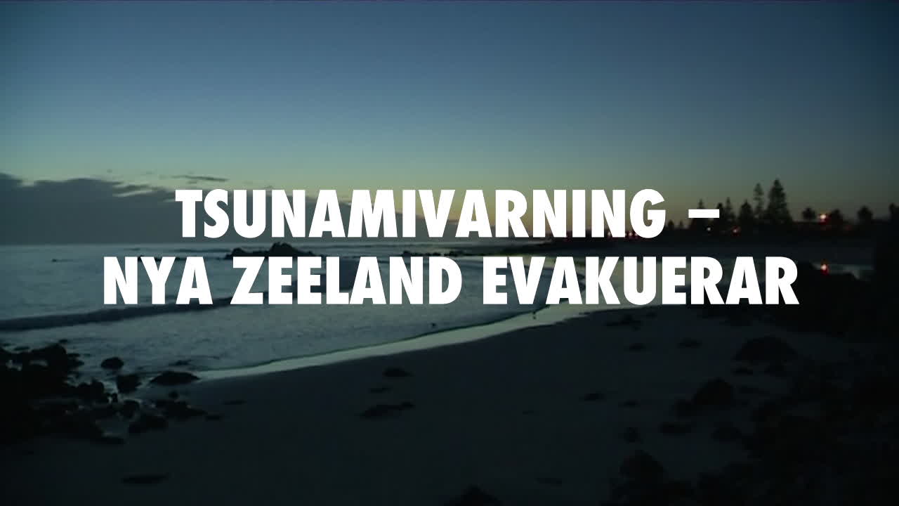 Tsunamilarm efter jordbävningar – evakuering på Nya Zeeland