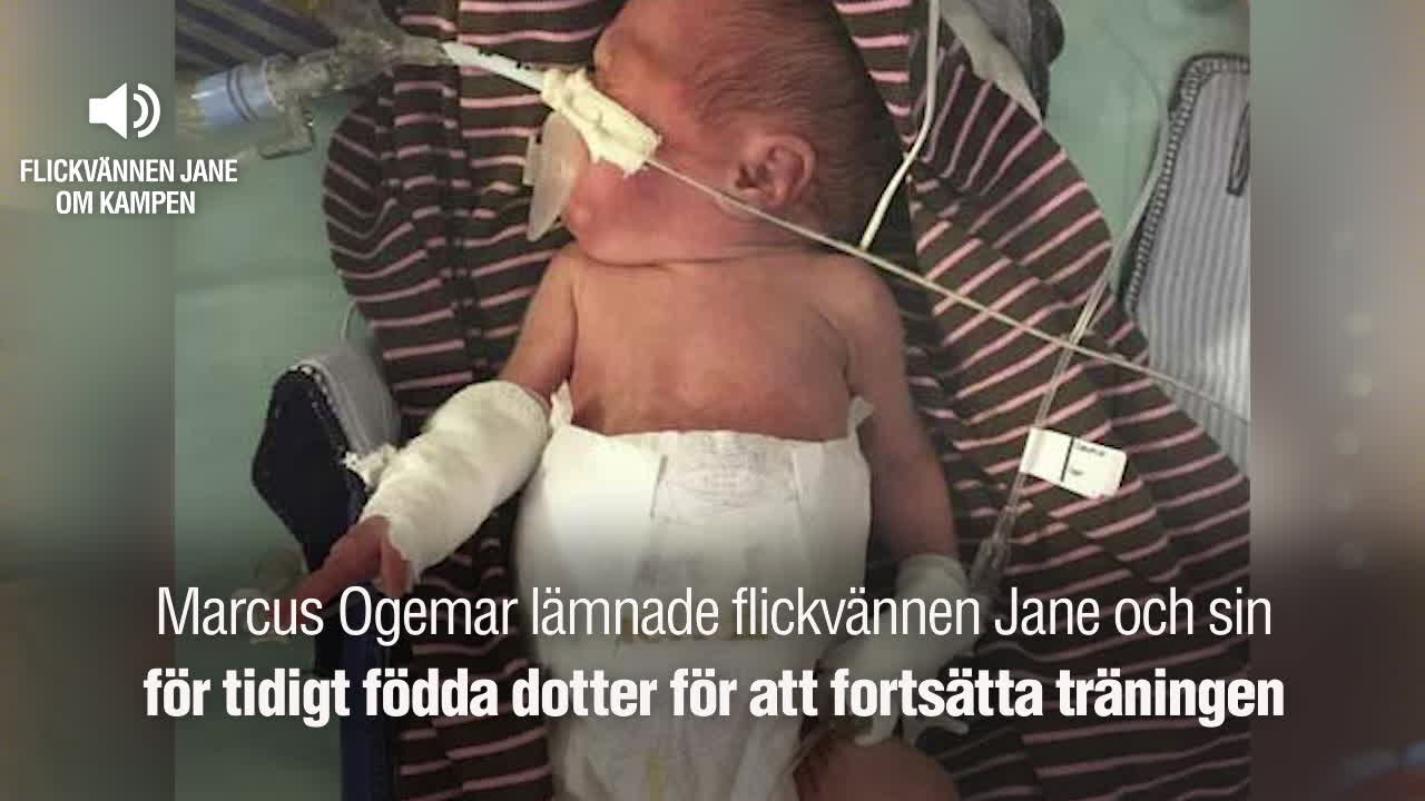 Marcus fortsätter proffsträningen i USA – flickvännen och för tidigt födda dottern kvar i Sverige