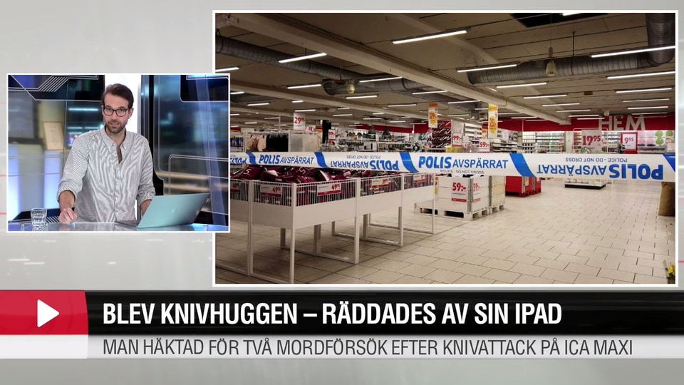 Blev knivhuggen inne på Ica Maxi – räddades av sin Ipad