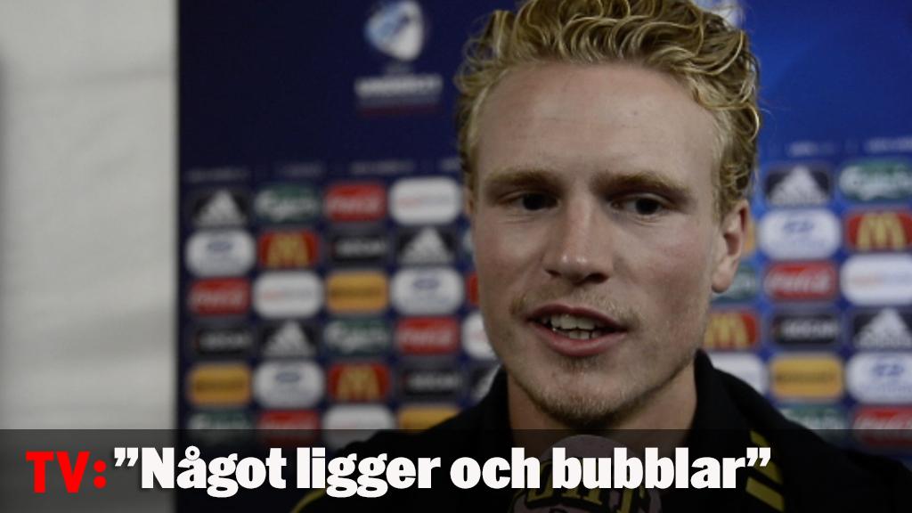 "Något ligger och bubblar"