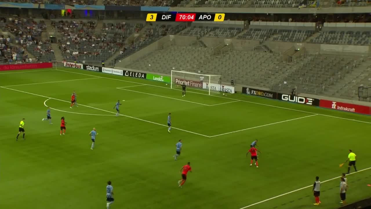 Schüller tar sitt andra gula - Djurgården reducerade till 10 man