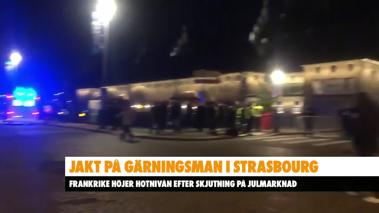 Intensiv jakt på gärningsman i Strasbourg