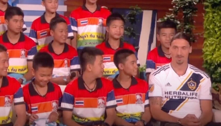De thailändska fotbollspojkarna fick möta Zlatan