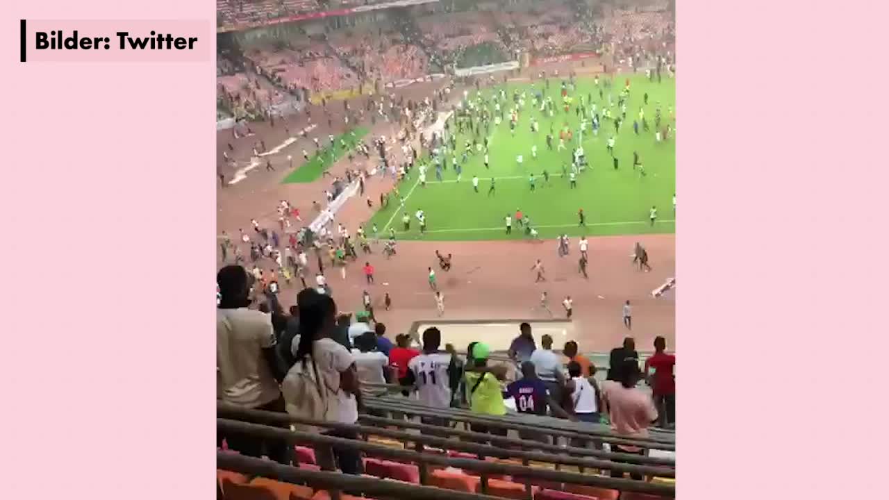 Kaosscener efter Nigerias förlust