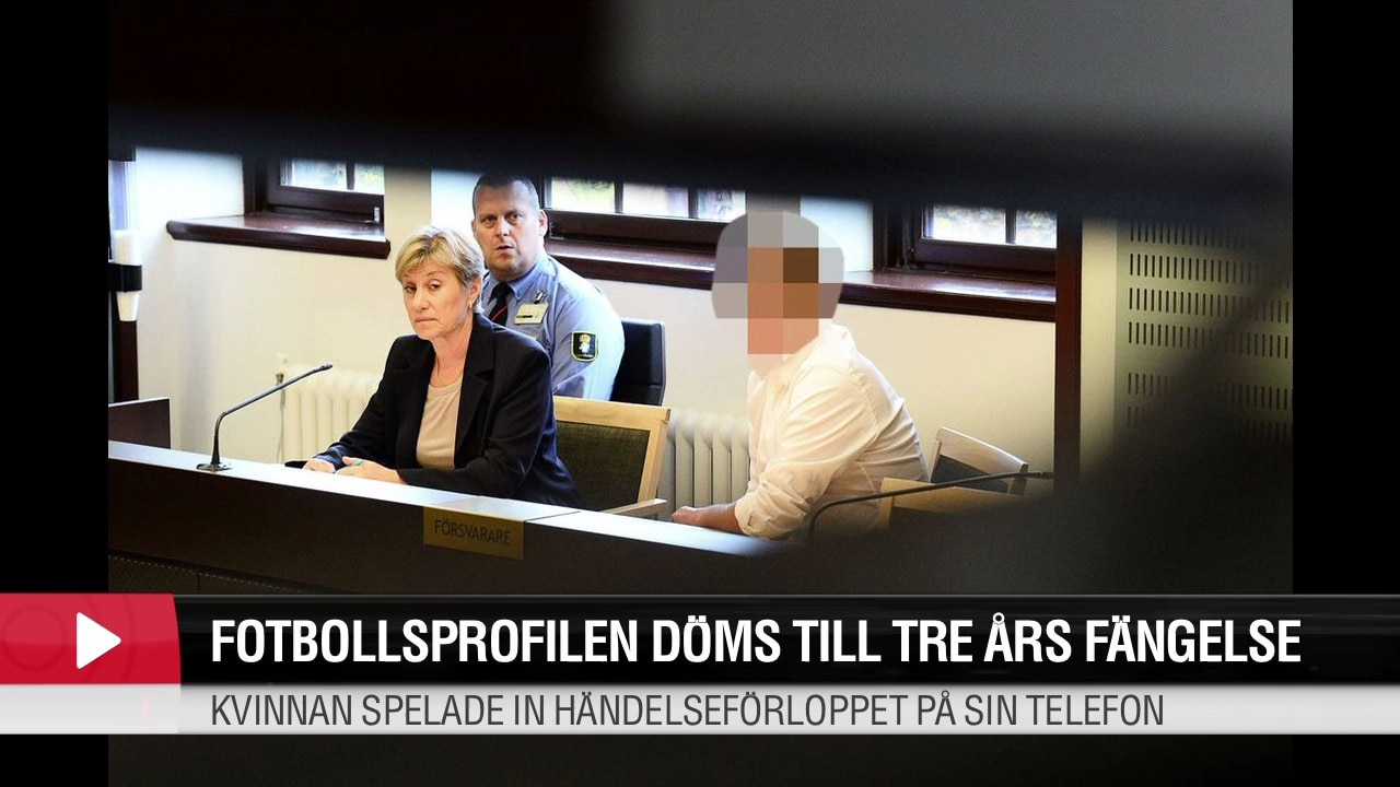 Fotbollsprofilen döms för två fall av våldtäkt