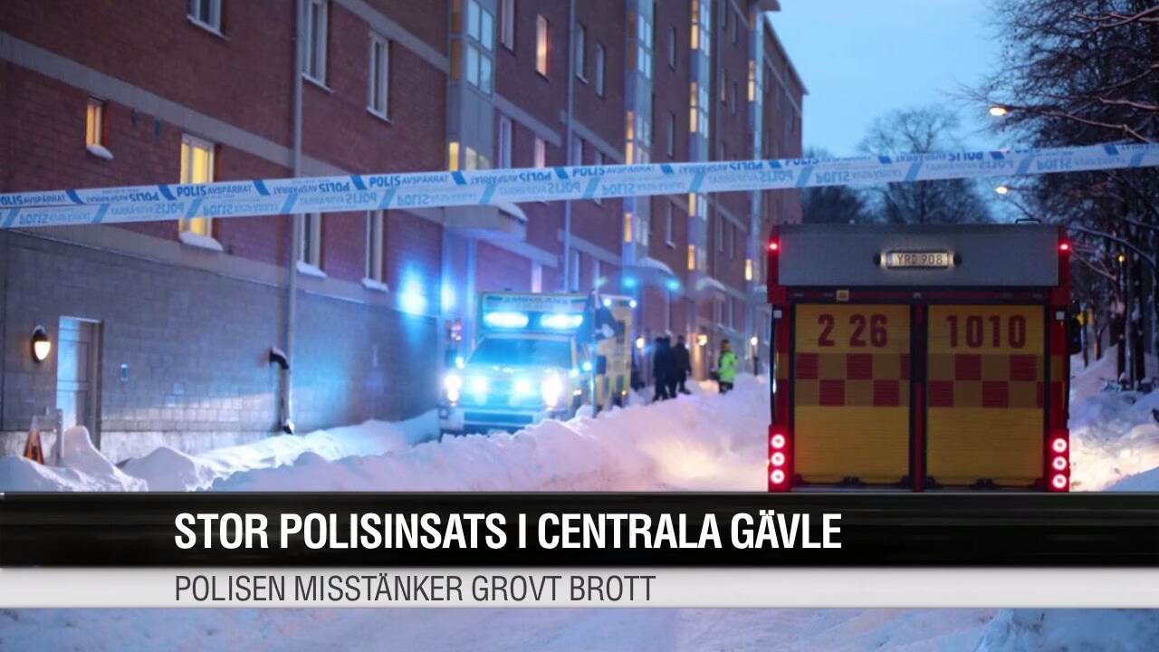 Polisen misstänker mordförsök i centrala Gävle – stor insats pågår