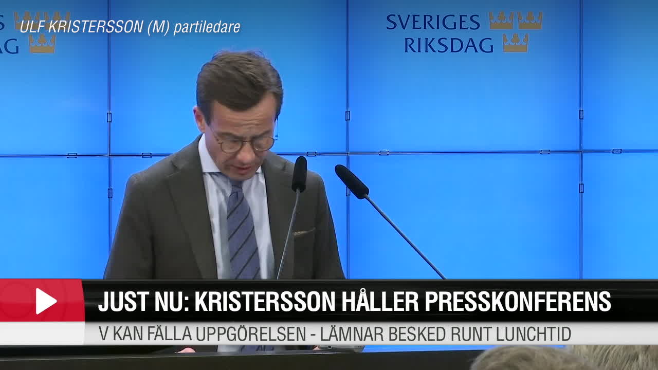 Ulf Kristersson: "Ironiskt att vänsterpartiet får veto"