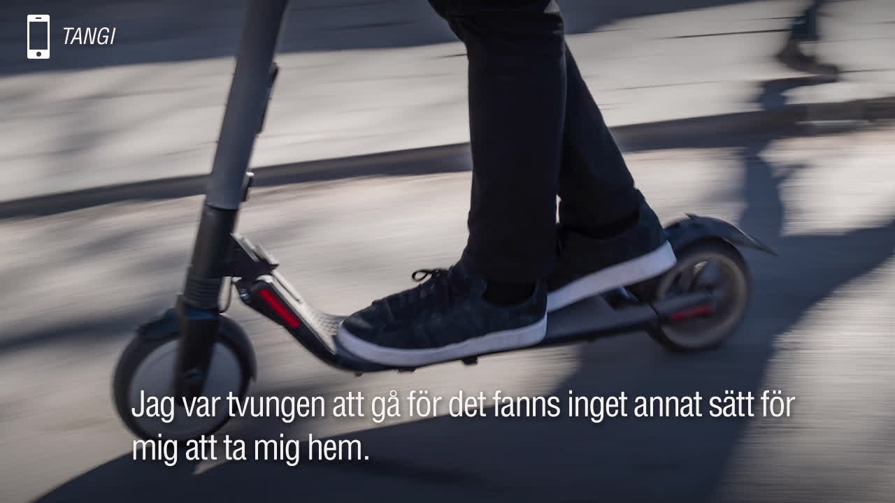 Tangi fick inte ta med elsparkcykeln på tunnelbanan