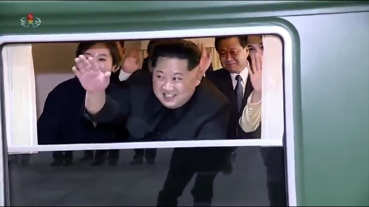 Nordkoreas bilder från Kims Jong-uns resa i Kina