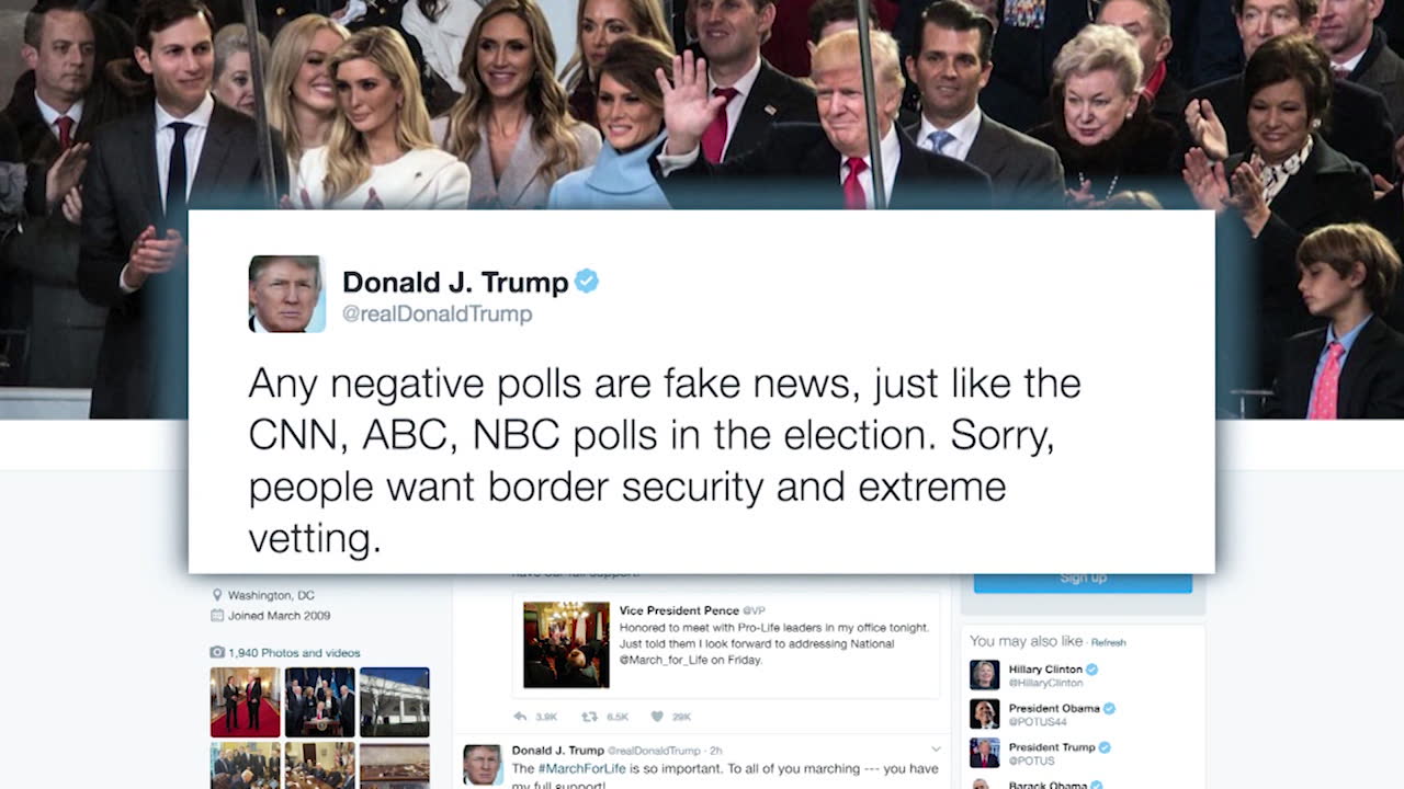 Så twittrar Trump: "Negativa undersökningar om mig är falska"