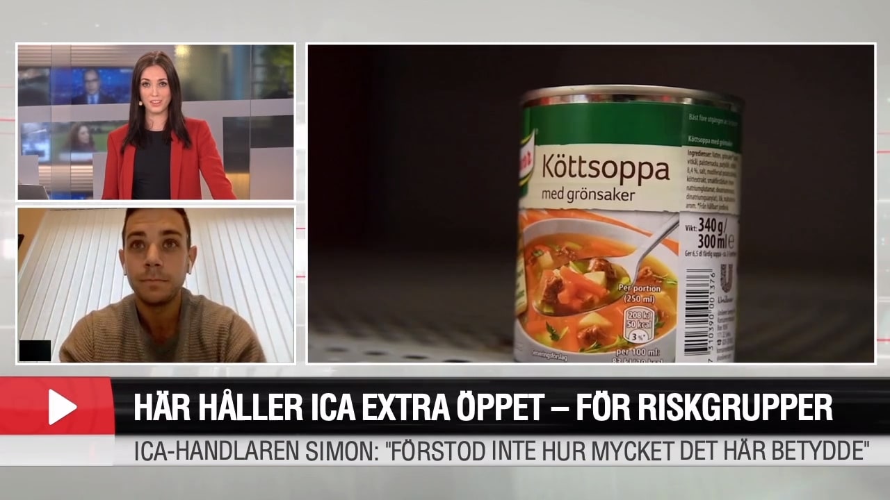 Ica-handlaren Simon ställer upp för riskgrupper: Har varit fantastiskt