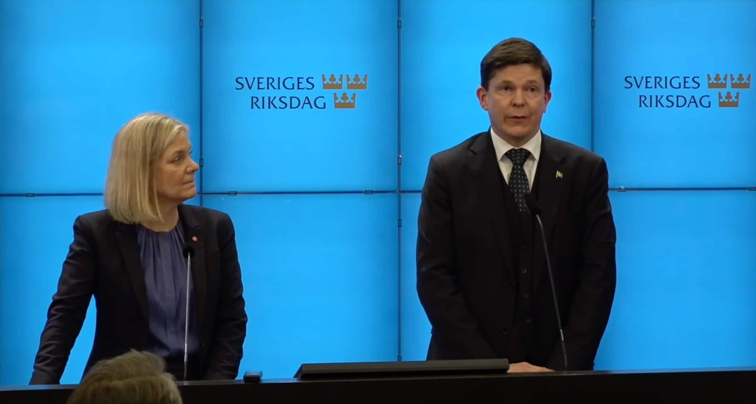 Se pressträffen med talmannen och Magdalena Andersson