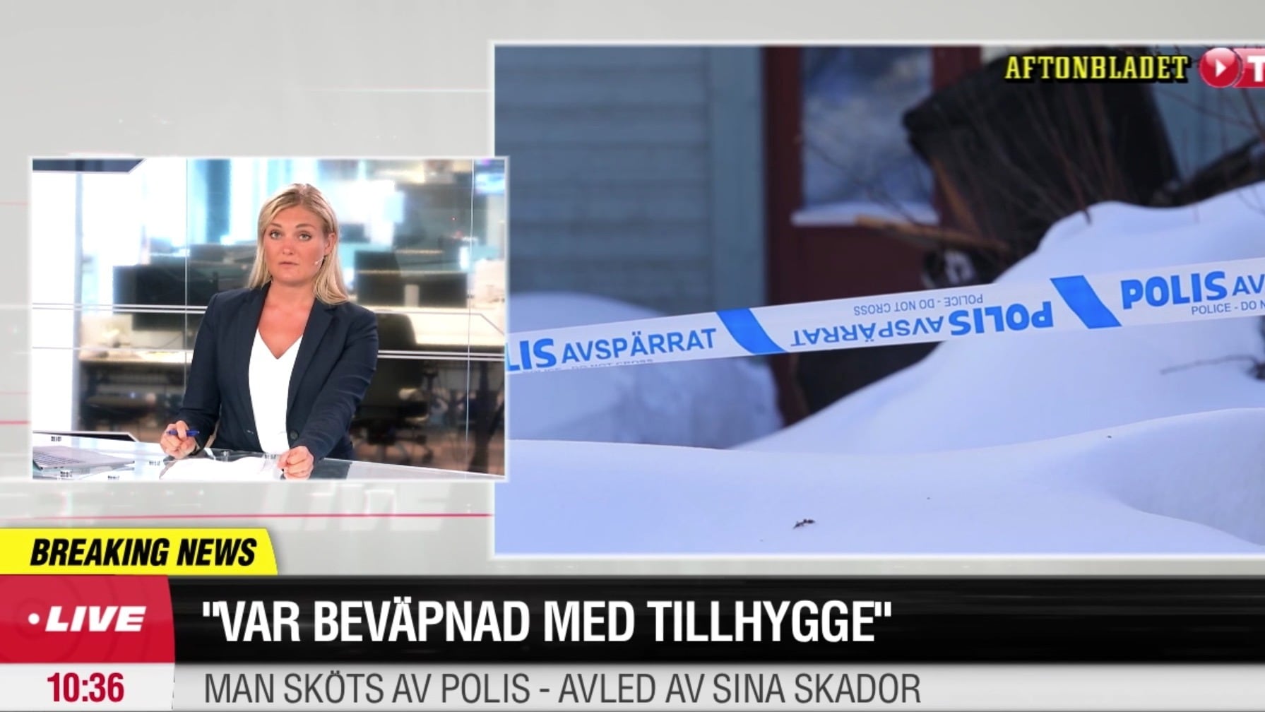 Polisen: ”Mannen hade ett tillhygge”
