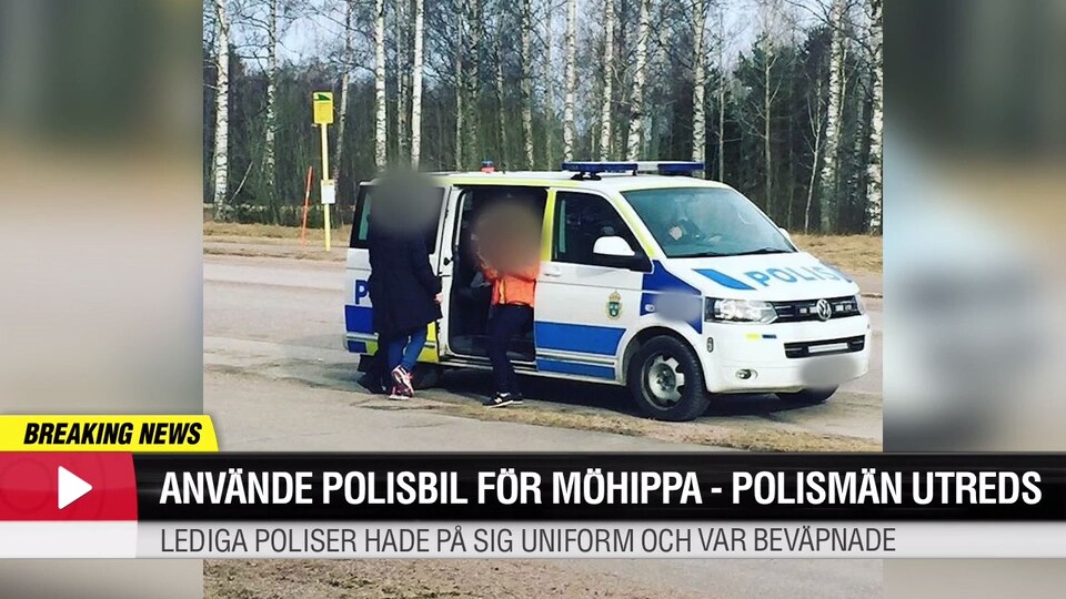 Använde polisbil för möhippa - polismän utreds