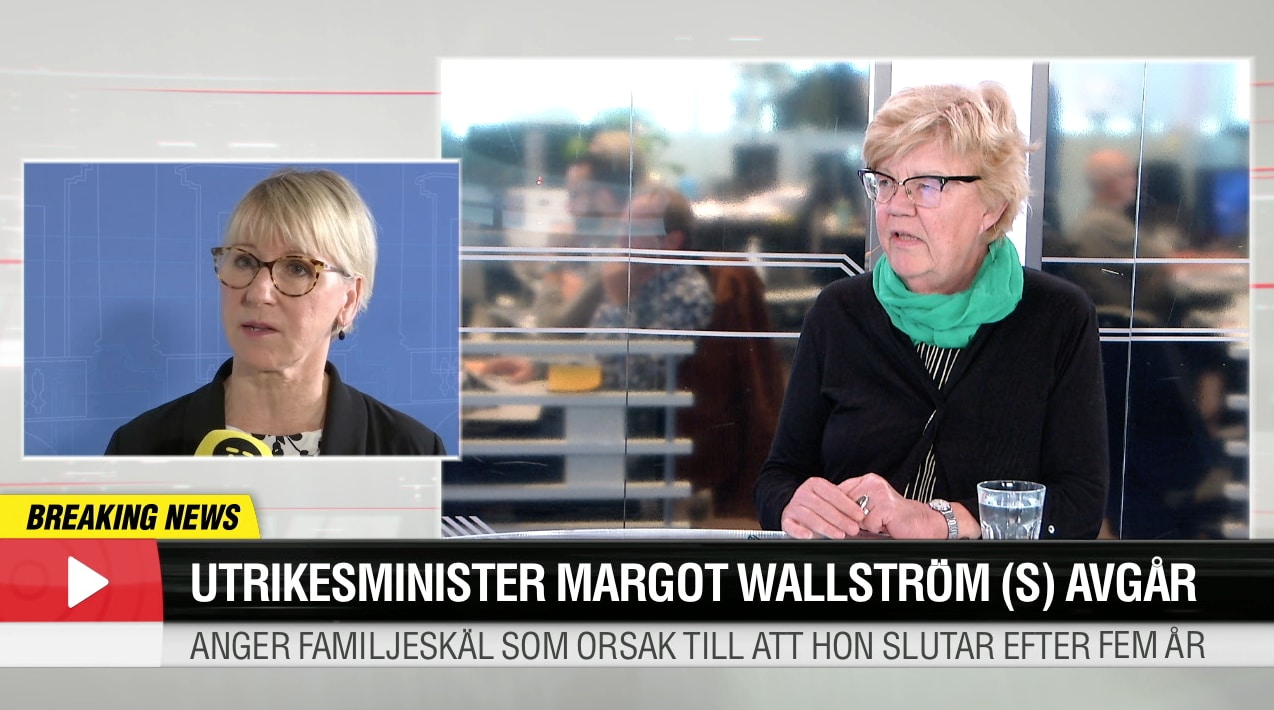 Utrikesminister Margot Wallström (S) avgår