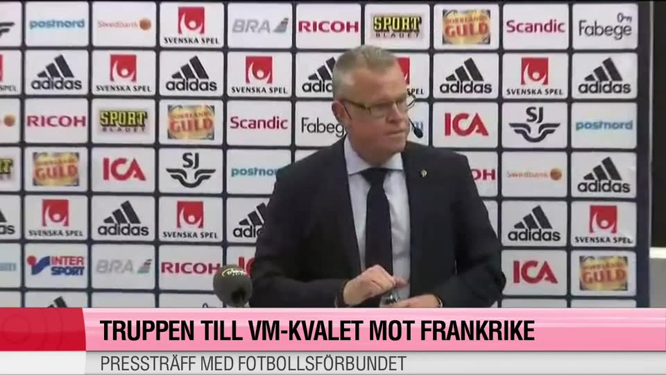 Truppen till VM-kvalet mot Frankrike