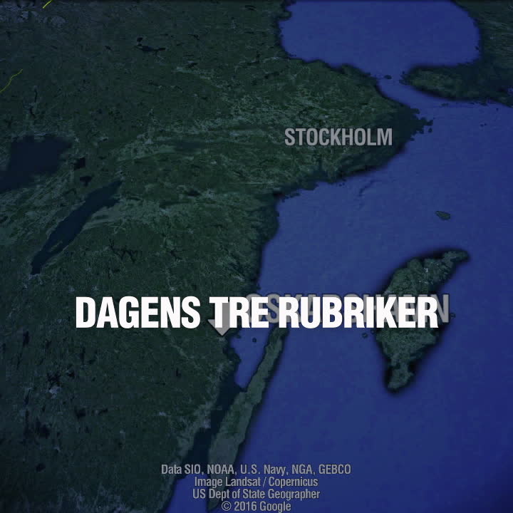 Dagens tre rubriker 20 juni