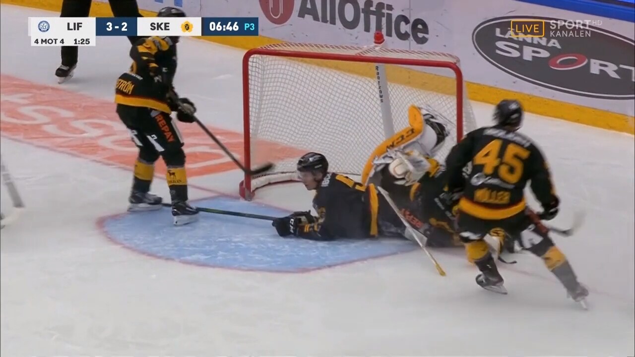 Leksand vinner  – efter överkörningen av målvakten