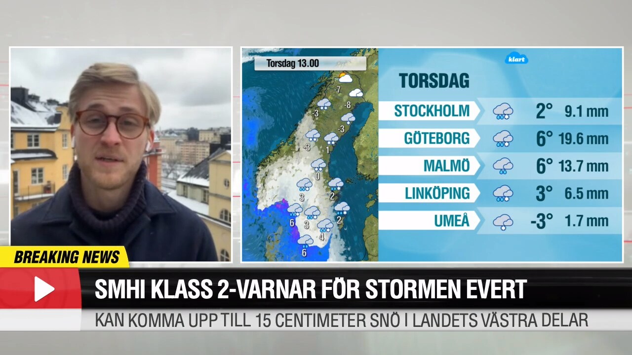 Meteorologen: ”Tänk till om du behöver åka bil”