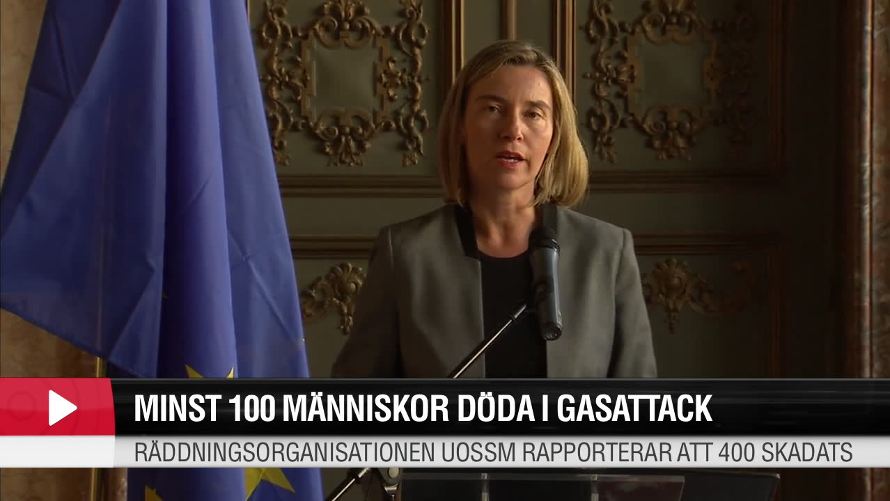 Minst 100 människor döda i gasattack