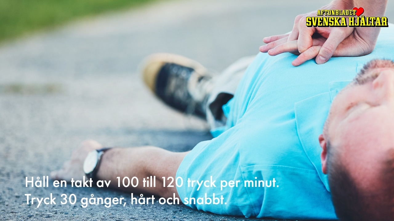 Så gör du HLR på vuxna