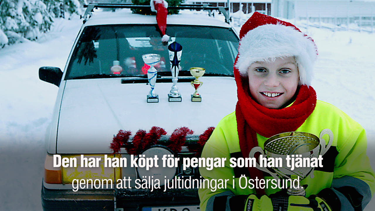 Liam, 10, köpte bil – för jultidningspengarna