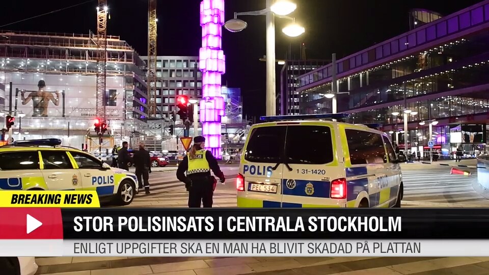 Stor polisinsats i centrala Stockholm