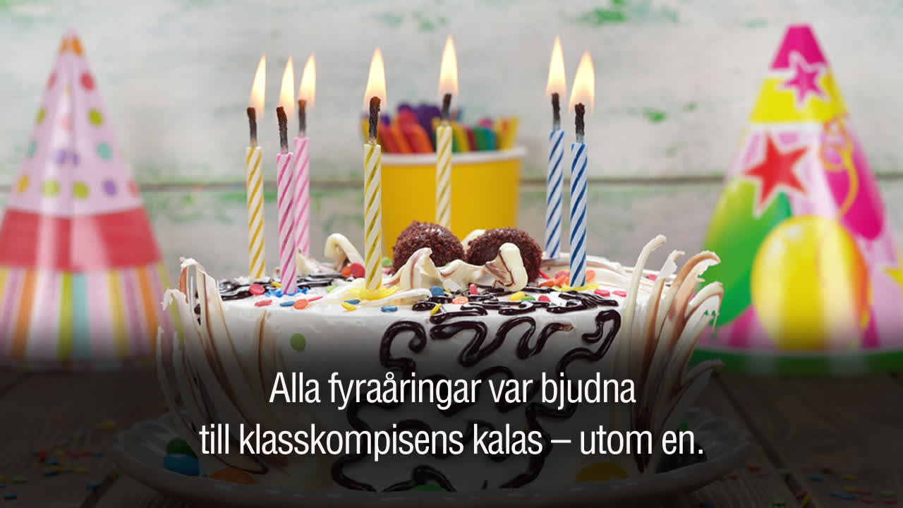 Fyraåringen var inte bjuden till klasskompisens kalas