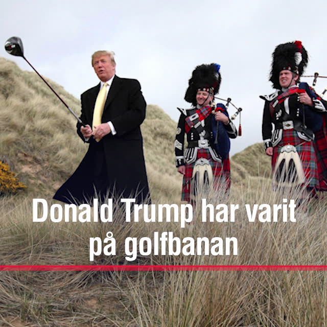 Så mycket golfar Trump