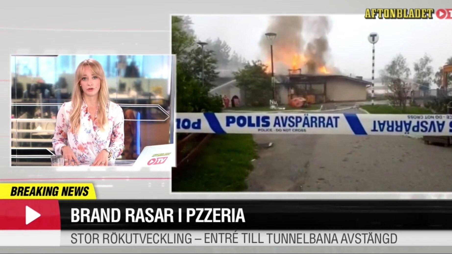 Brand rasar i pizzeria