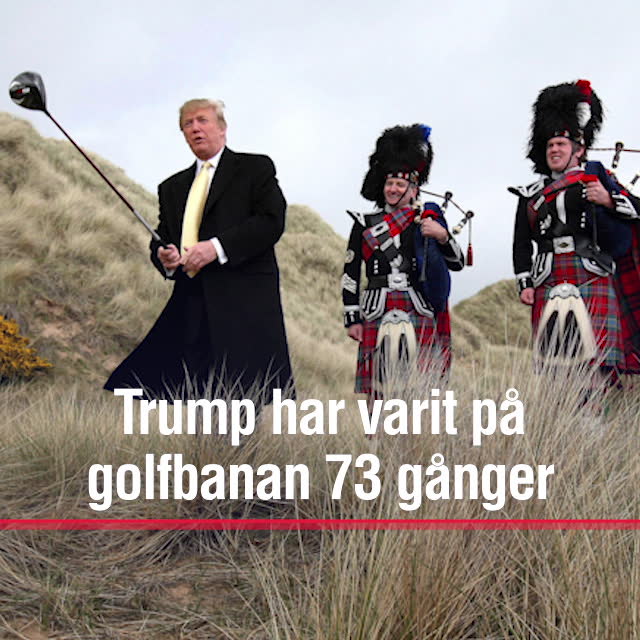 Så mycket golfar Trump