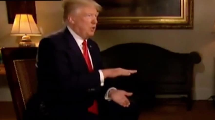 Trump: "Vi åt en vacker chokladtårta"