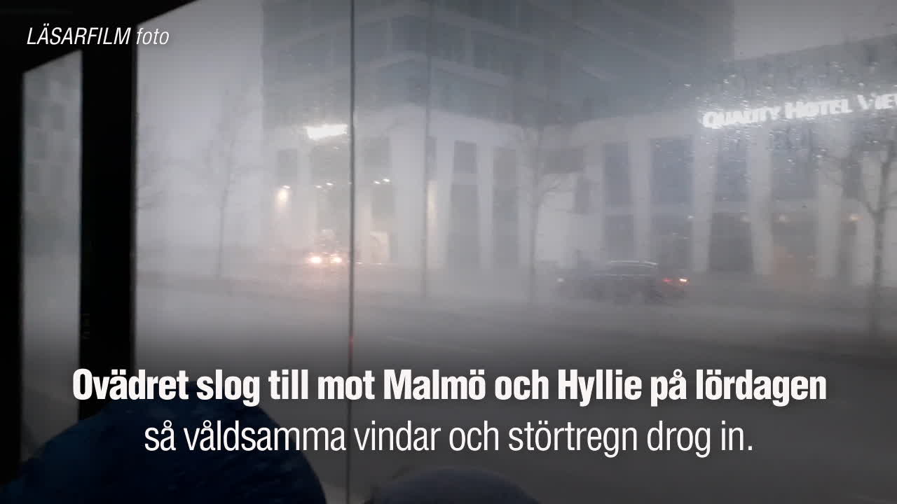 Våldsamt oväder slog till mot Malmö