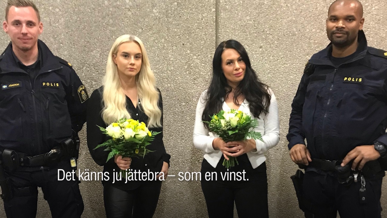 Saga och Johanna stoppade våldtäkt – hyllas av polisen