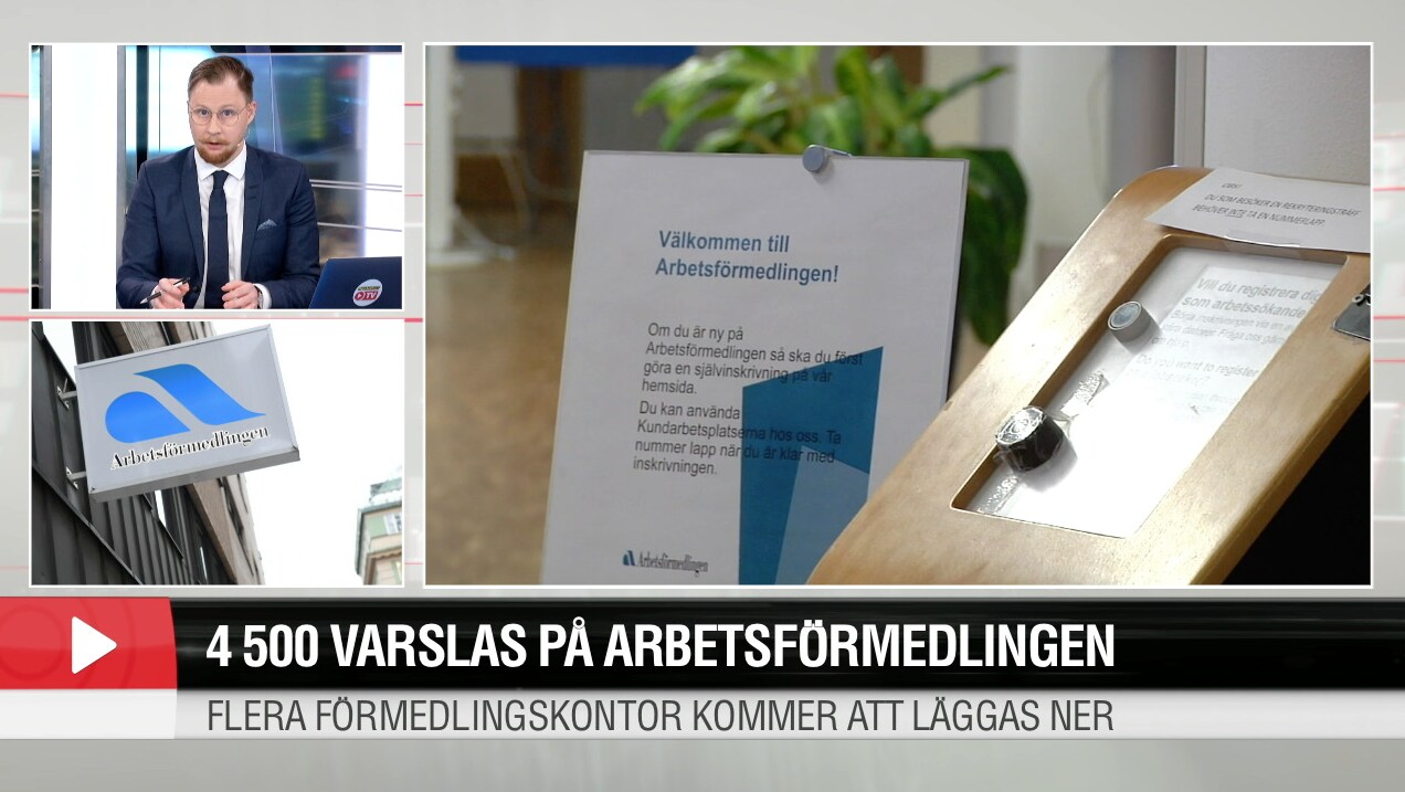 4500 varslas på arbetsförmedlingen