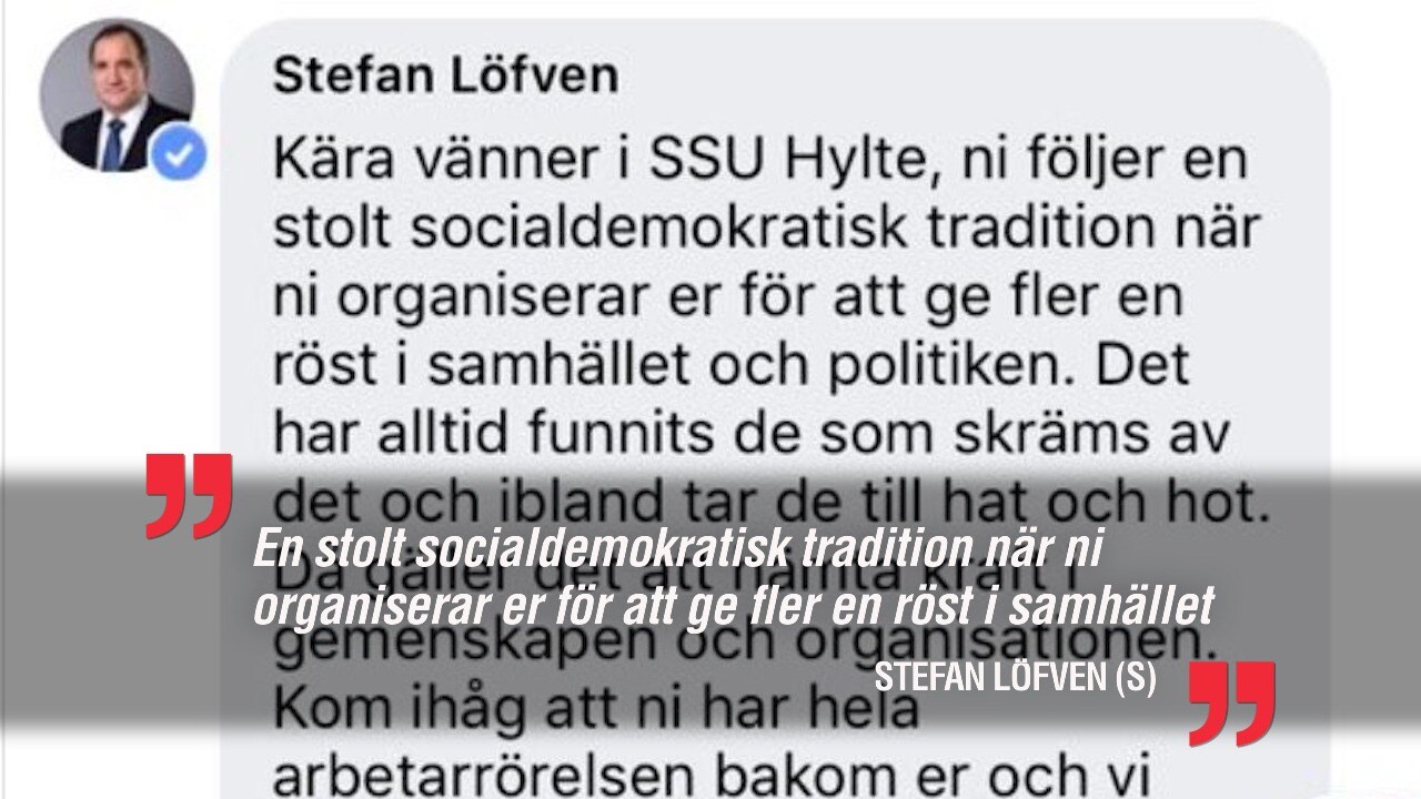 Löfvens stöd efter hatstormen i sociala medier – Säpo inkopplat