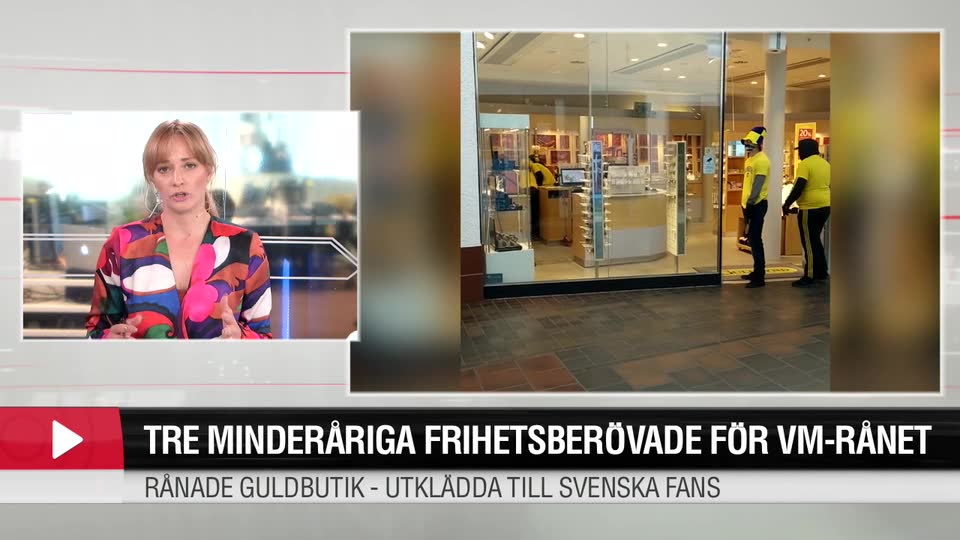 Tre minderåriga frihetsberövade för VM-rånet