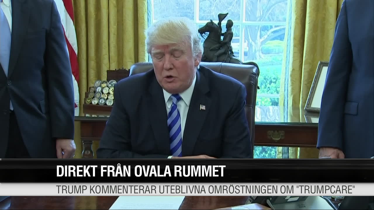 Trump om fiaskot med sjukförsäkringsreformen