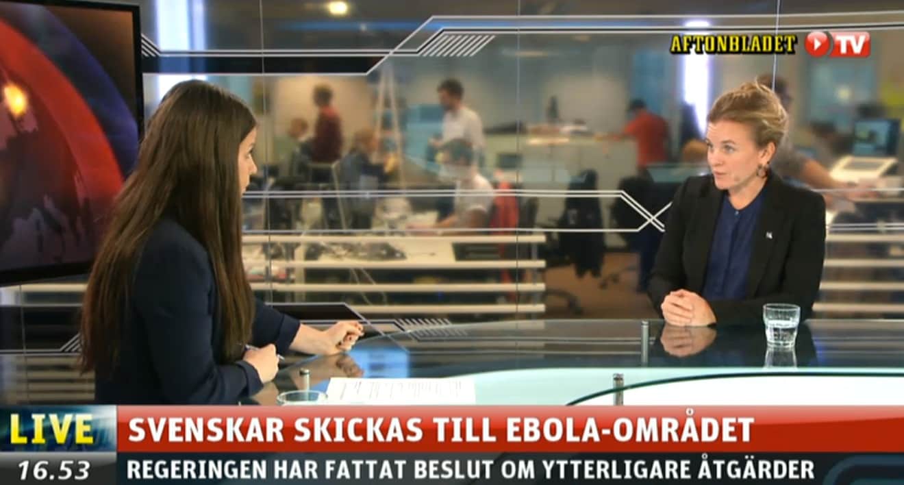 Svensk personal till ebolaområde