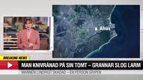 Man knivrånad på sin tomt - grannar slog larm