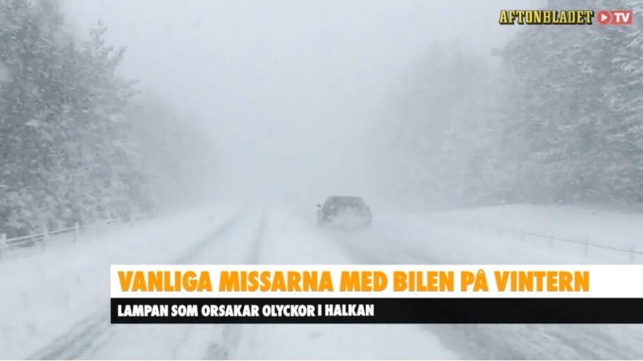 Stora missen med bilen på vintern