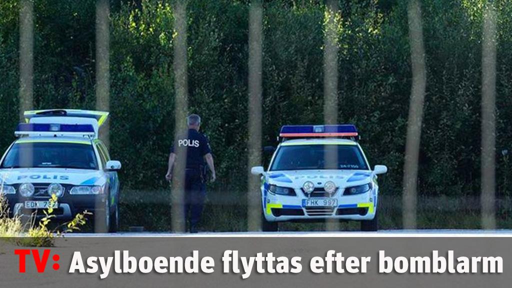 Asylboende flyttas efter bomblarm