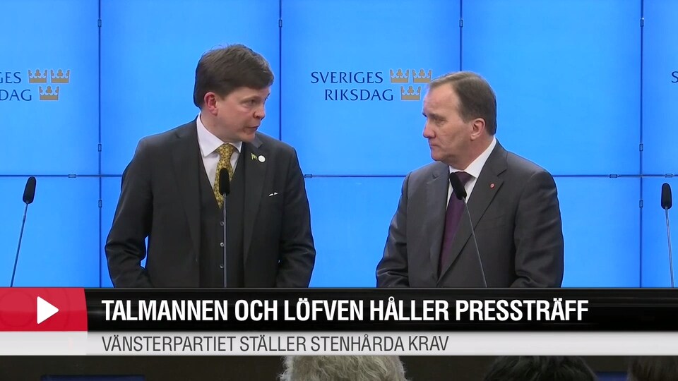 "Under dagens talmansrunda har jag fått nya besked"