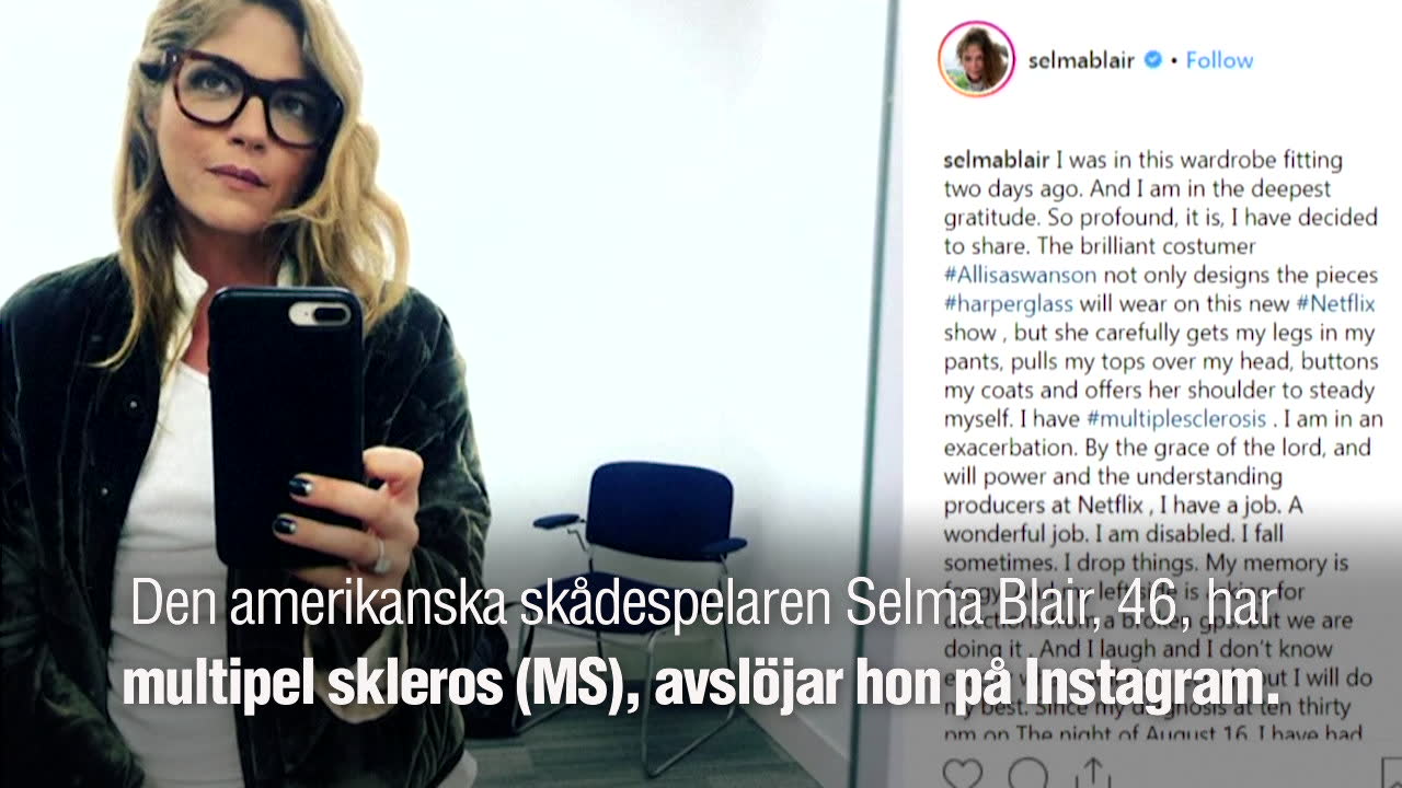 Selma Blair om sin MS – Jag är handikappad