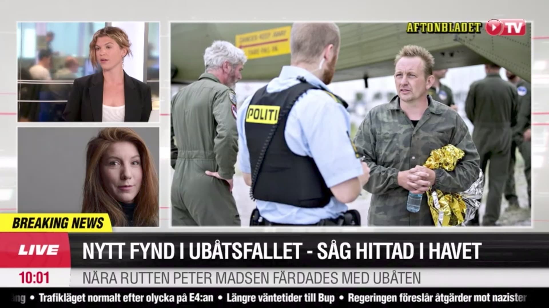 Nytt fynd i ubåtsfallet – såg har hittats i havet