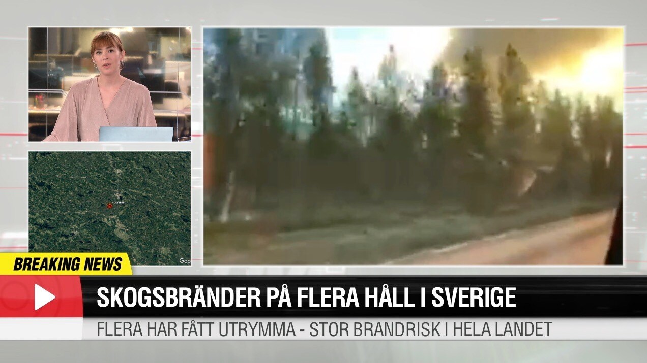 Risk för skogsbränder i hela Sverige